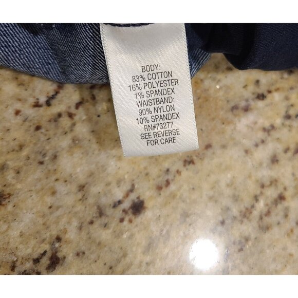 A:Glow Maternity Size 16 Full Panel Cuffed Boyfriend Jean Shorts  Blue - Picture 6 of 8